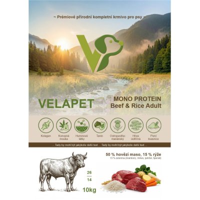 VELAPET Beef & Rice Adult 10kg - VELAPET Beef & Rice Adult 10kg
